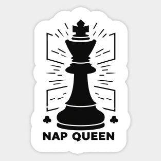 Nap Chess Queen Sticker